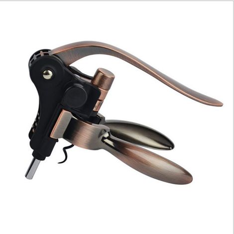 Abridor de botellas de vino, abridor de botellas profesional, palanca manual, abridor de botellas con bomba de varilla ergonómica, espiral, estilo conejo, abridor de botellas con cortador de tapones, 