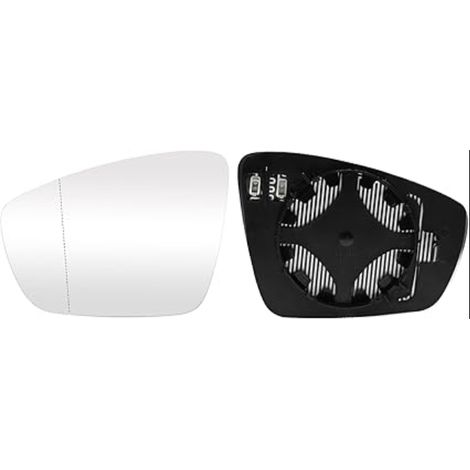 Compatible avec Verre Rétroviseur 6R 6C 2009-2016/ 121 122 BL1 BL2 2017+, Côté Conducteur Miroir Chauffant Remplacer Rechange - (Gauche) (1/5)