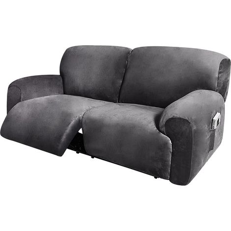 Sofabezug, weicher Samt, bestehend aus Armlehnen-, Rückenlehnen- und Sitzbezug, für Sofas mit einer Breite von 190 bis 254 cm. (1/5)