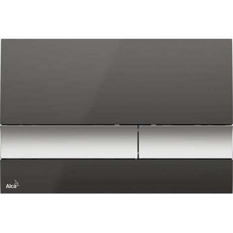 Alca Basic - Botón de control empotrado, negro/cromo mate M1728-2 (1/2)