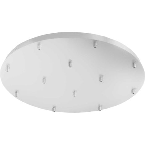 Rosone Tondo Ofelia Mini B T/12 - Base per Lampada a Sospensione con 12 Fori, Finitura Bianco Opaco, Grado IP20 - Gealuce (1/3)