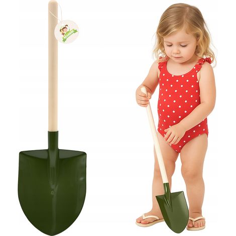 Pala infantil, pala de playa, arenero seguro, madera ecológica, 55 cm (1/5)