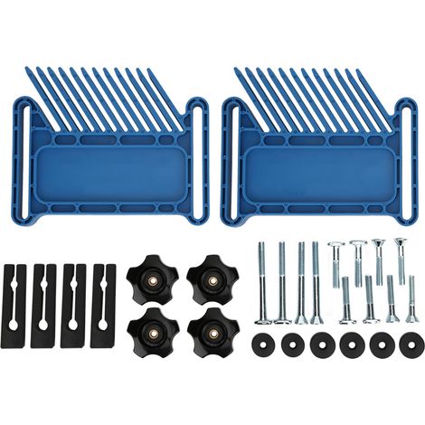 Ensemble de planches à plumes pour le travail du bois, 2 pièces, Tables de toupie, scies, aide à la menuiserie bleue, Kit d'outils à main (1/5)