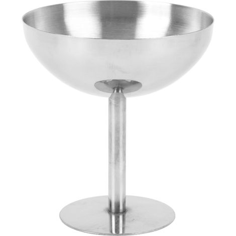 Coupe à Glace en Acier Inoxydable 304 de 160ML, Dessert Bowl Résistant au Lave-vaisselle, Cup à Pieds Ronds pour Salade, Fruit, Pudding (1/5)