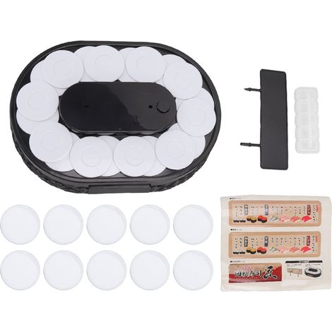 Xiuganpo Présentoir à Sushis Rotatif Automatique, Plusieurs Petits Plateaux pour Desserts – Facile à Utiliser, Applicable pour les Salons Professionnels, les Célébrations D'anniversaire – Matériau. (1/5)