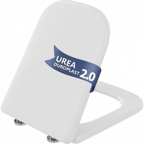 Abattant de WC en Duroplast Uréa-Duroplast - Fermeture automatique Softclose & Quick Release - Antibactérien - Résistant aux UV - Charge stable de 150 kg - Ajustement universel - Facile à (1/5)