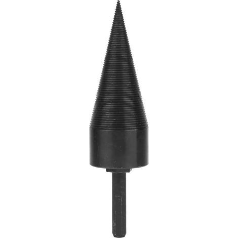 Vtizikl Splitter de Bois de Chauffage, Tige Hexagonale Noire Fendeuse de Bois de Chauffage Fendeuse de Bûches Électrique (42MM) (1/5)