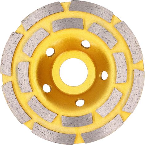 Meule diamantée à double rangée de 10 cm (4 pouces) pour le polissage du béton, du granit et du marbre. (1/5)