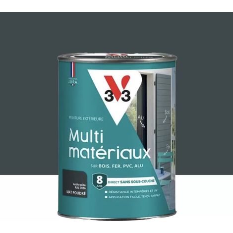Peinture extérieure V33 Multi-matériaux Mat poudré Anthracite 1,5 L (1/3)