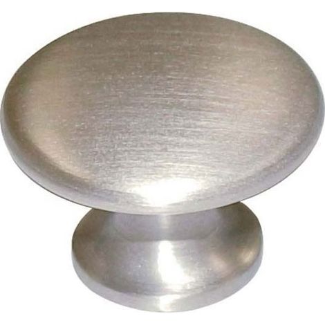 Bouton lentille laiton nickel mat - Diamètre : 35 mm - Hauteur : 22 mm - DUBOIS