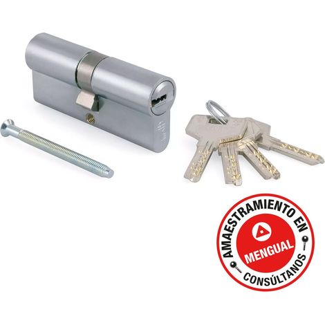 Cilindro 80mm Descentrado Cromo Mate EZCURRA