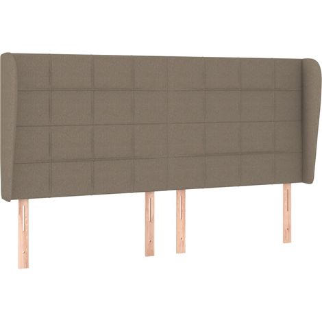 Maison Exclusive - Testiera ad Orecchio Tortora 203x23x118/128 cm in Tessuto