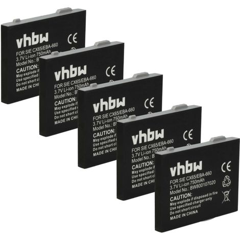 vhbw 5x Akku Ersatz für Siemens L36880-N7101-A111, V30145-K1310-X289, V30145-K1310-X277 für schnurlos Festnetz Telefon (750 mAh, 3,7 V, Li-Ion) (1/5)