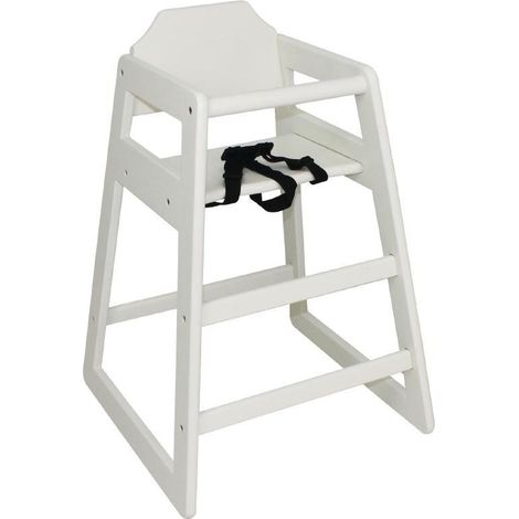 Chaise Haute en Bois Blanche - Bolero (1/5)