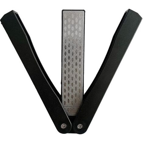 Affûteur Diamanté, Aiguiseur Double Face de Couteau, Pierre à Aiguiser en Diamant , Format de Poche Pliable 400/600 Grain, L'Outil D'Affûtage Pliante Pour la Cuisine de Camping en Extérieur Noir 125x3 (1/5)