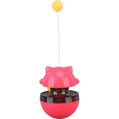 Distributeur de friandises pour chat, jouet distributeur de nourriture pour chat, balle interactive, puzzle pour chaton, jouet distributeur de nourriture, carmin pour animaux (1/5)