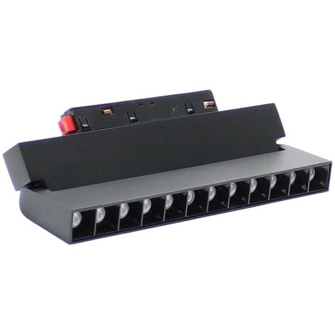 IluminaShop - Foco LED para Carril Magnetico 12W Magne Chip Osram 48V Monofasico CRI 90 UGR 17 Serie Even  Blanco Calido 3000K (1/2)