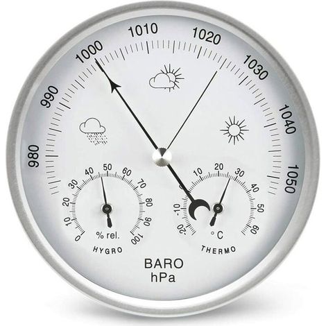 Station météo baromètre analogique avec thermomètre hygromètre mesures de la pression atmosphérique Simplicité et lisibilité (1/4)