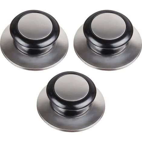 Bouton de Couvercle,3 Pièces Poignée Couvercle Casserole, Convient Pour Poignée de Couvercle en Verre, Couvercle de Casserole en Acier Inoxydable, Pour Les Ustensiles de Cuisine