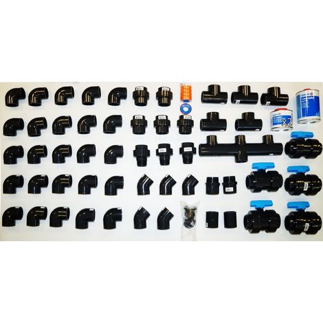Kit Plomberie Piscine pour tuyau semi flexible Glanaflex 50 mm