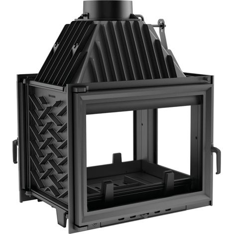 Inserto para chimenea ZUZIA 16 TUNEL cristal en el lado derecho