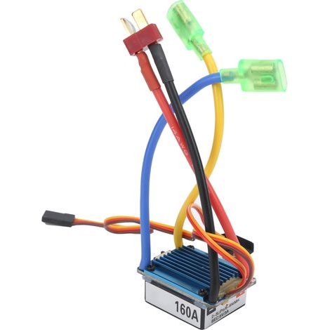 Wasserdichter 160A Dual-Way Brushed ESC 5V 1A BEC-Drehzahlregler für 1/12 RC-Cars (1/5)