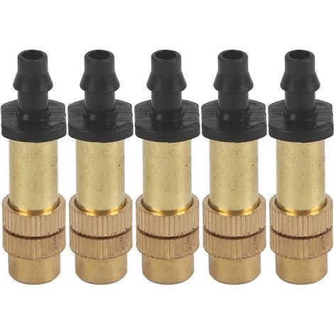 Set of 5 Adjustable Brass Spray Nozzles for Garden Watering (1/4)