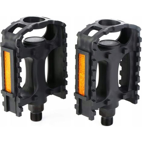 Pedales de bicicleta ligeros y resistentes con reflectores. (1/4)
