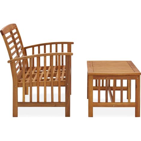 Maison Exclusive - 2-tlg. Garten-Lounge-Set Massivholz Akazie