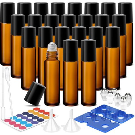 10ml Ätherische Öle Roller Glasflaschen, 24er Set (1/5)