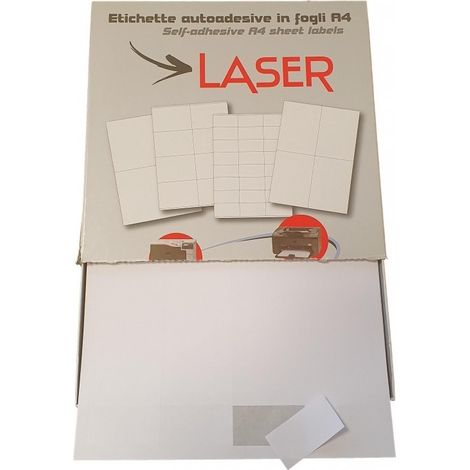 IMBALLAGGI 2000 - Etichette Adesive multisuo - 48,5mm x 25,5mm - 100 fogli 44 etichette per foglio - 35200 etichette - Amazon FBA 8 confezioni