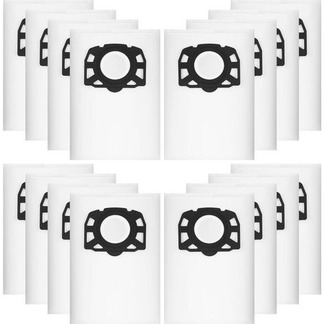 Lot de 16 Sacs Filtrants en Polaire pour Aspirateur Kärcher WD4, WD5, WD5 P, WD6, MV4, MV5, MV6 - Sac de Remplacement Anti-Po (1/5)