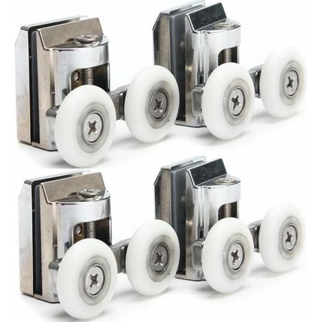 INHHUB Shower Door Roller, 23mm Replacement Bearing, Nylon and Zinc Alloy Sliding Shower Door Rollers - INHHUB (1/5)