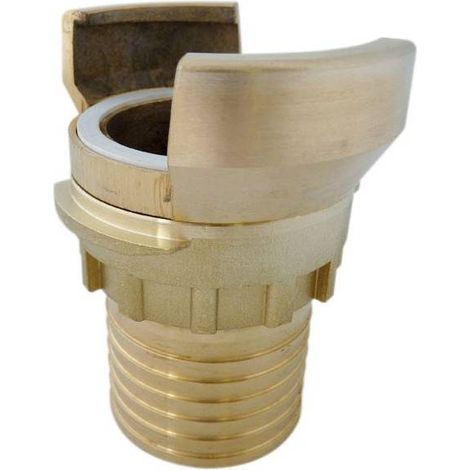 Demi raccord symétrique Guillemin, pompier, à douille annelée en alliages cuivreux DN 50 x 55mm