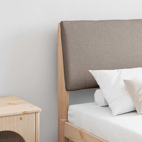 Gepolstertes Kopfteil Taupe 180 cm Massives Kiefernholz
