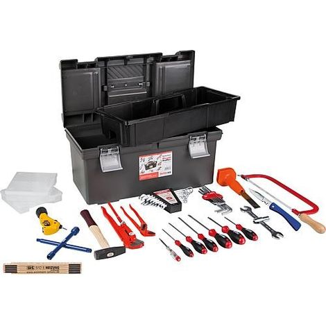 Caisse a outils "Azubi" BG Kit de marques multi-composants malette profi. plastique