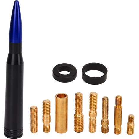 Antenne de calibre .50, mât en aluminium usiné 6061, antenne universelle de remplacement pour camion Ford Raptor, bleue (1/5)