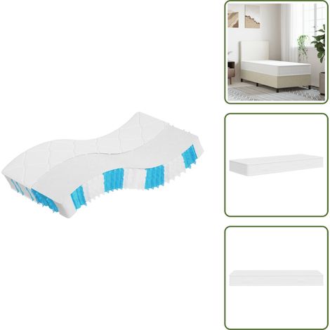 Molle insacchettate - vidaXL Materasso a Molle Insacchettate Medio Rigido 80x200 cm - Schiuma