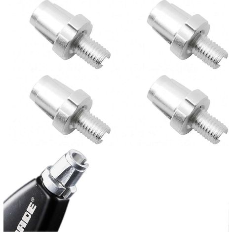 Quatre écrous de réglage de câble de frein de vélo M7 argentés, vis de réglage de levier de frein de vélo de 7 mm, adaptés aux vélos de route et de montagne, freins de vélo en alliage d'aluminium. (1/5)