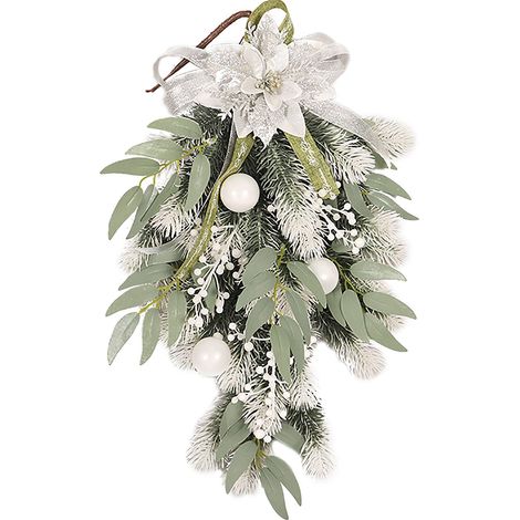 Guirlande De Noël En Forme De Goutte - 50 Cm - Avec 3 Lumières À Motifs Festifs - Pour Décoration De Fenêtre Porte Miroir - 1 Pièce (1/5)