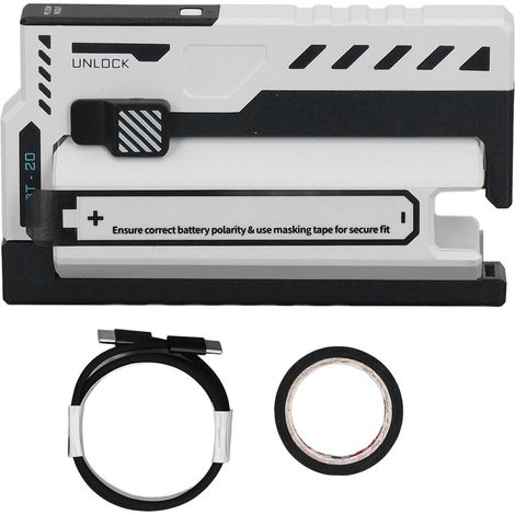 Boîte de Banque d'alimentation Mobile Recyclable Remplaçable QC PD PPS DCP AFC PE Protocole Chargeur Portable pour Téléphone Casque Tablette pour 20700 (White) (1/5)
