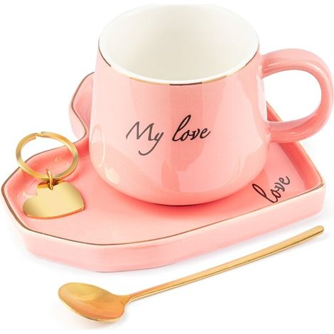 Set di tazze e piattini da caffè, regalo per la mamma (1/5)