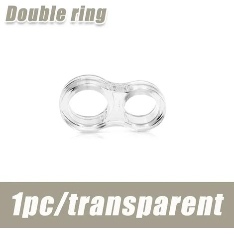 (1 pièce - Double anneau) Butée de porte - Protection de sécurité - Coussinet de poignée de porte en silicone transparent - Amortisseur de choc mural - Protection pour bébé - Maison (1/5)
