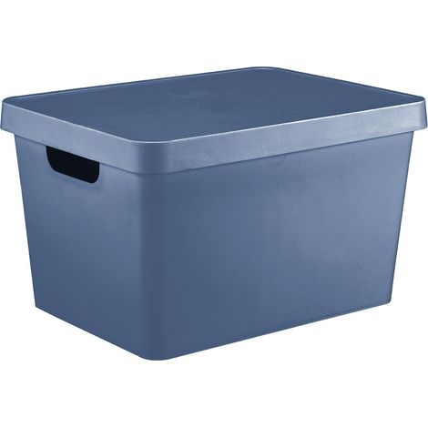 Caja decorativa azul, 17L (21,8 x 27,7 x 37 cm) BOX & BEYOND (1/4)