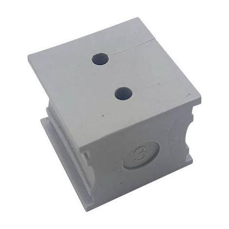 TRU COMPONENTS KT 2/3 PASSE-FILS FENDU Ø MAX. DES BORNES 3 MM ELASTOMÈRE GRIS 1 PC(S) TC-10329268 (1/3)
