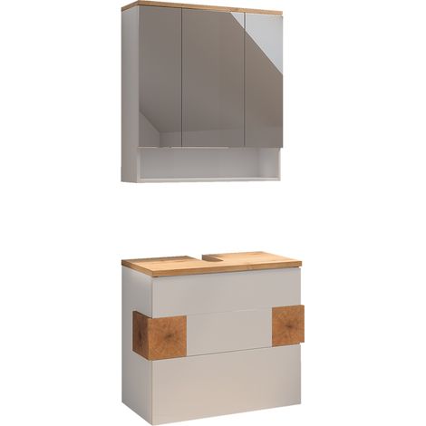 Badmöbel-Set Eden, Weiß, 2 Teile, Vicco