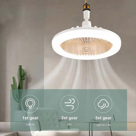 Ventilateur de plafond avec lumière, modèle silencieux 3 vitesses pour salon, salle à manger et chambre, design moderne et élégant (1/4)
