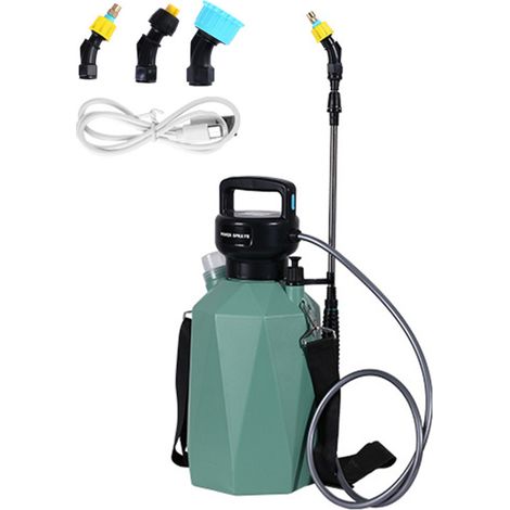 Aspersor eléctrico portátil y recargable para césped con puerto USB, pulverizador de mano, equipo agrícola, regadera atomizadora, pulverizador de agua multifuncional para plantas de jardín, dispositiv (1/5)