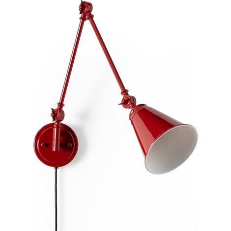 Aplique De Pared Vintage Orientable Con Cable Y Enchufe