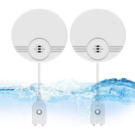 Allarme acqua - 2 pezzi - 135 dB - Rilevatore di perdite d'acqua - Sensore d'acqua - Allarme acqua con batteria inclusa - Due modalità di allarme di installazione - Rilevatore d'acqua (1/5)